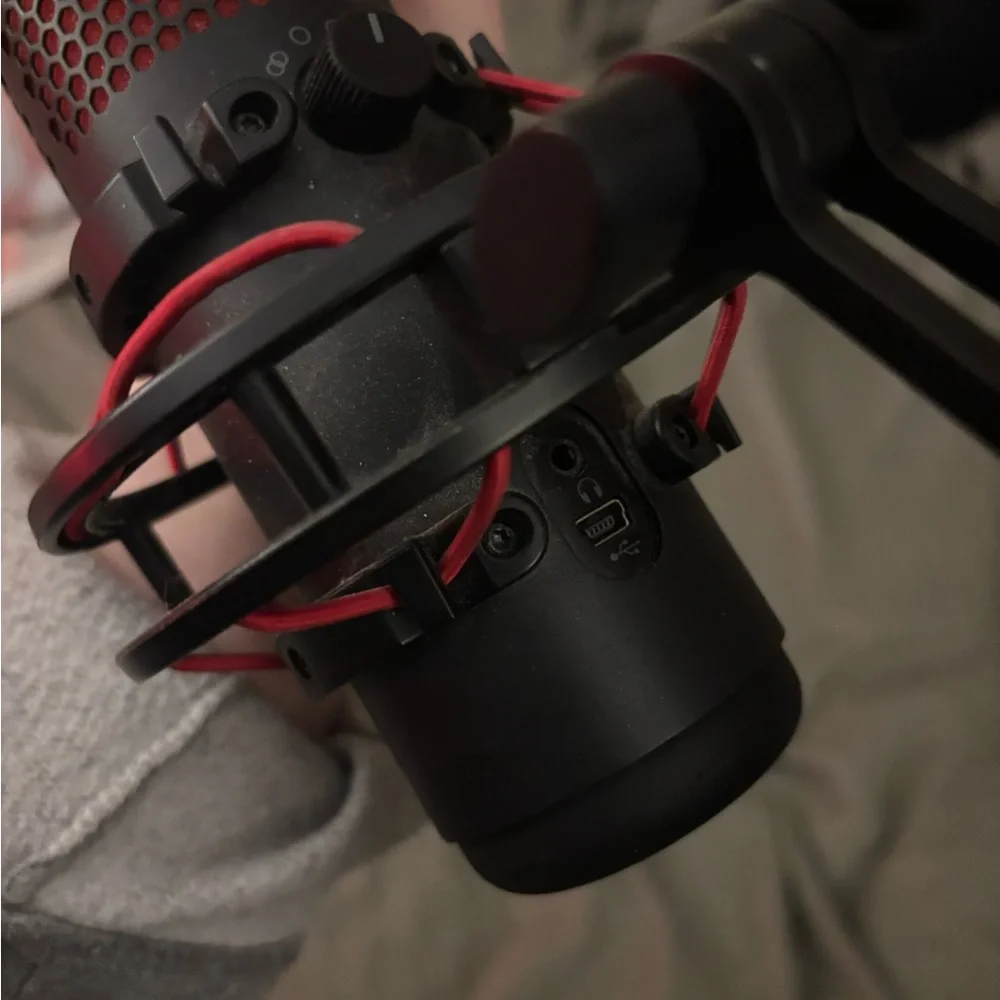 HyperX Red and Black Computer Microphone great condition